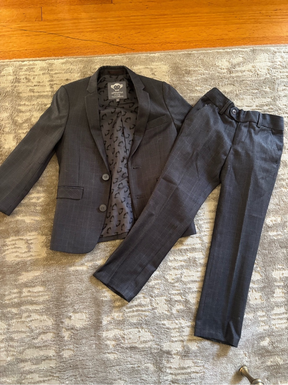 Appaman Charcoal Plaid Boys' Suit Jacket & Pants